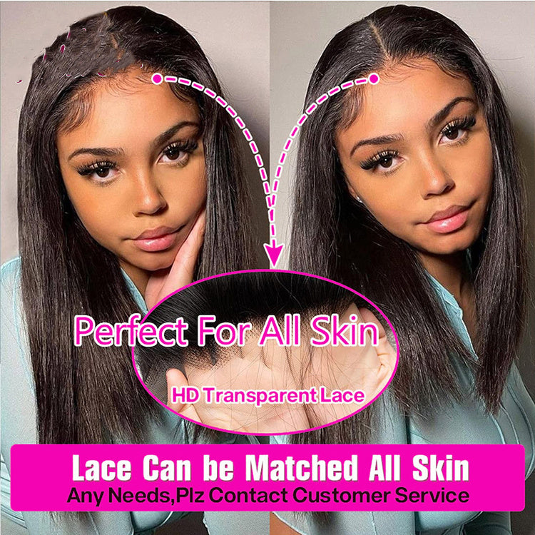 13x4 Lace Frontal Bob Straight Wig Human Hair
